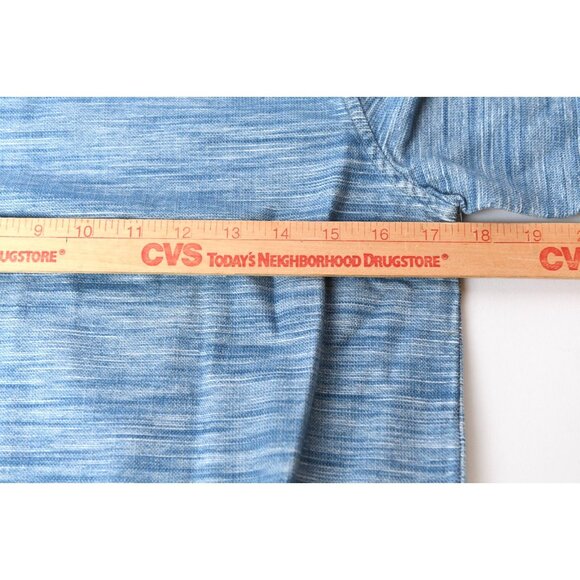 Allsaints Summer Dress Women's Sz 2 Short Sleeve Midi Ombre Blue and White - Picture 6 of 8